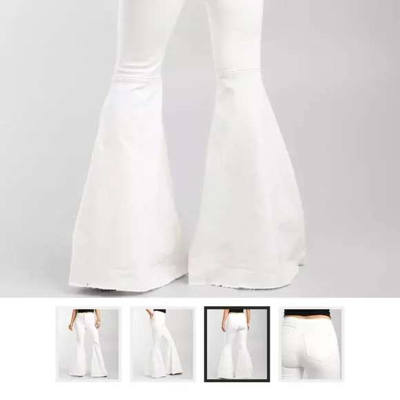 Free people just float on flare stretch jeans size 28 regular White - Picture 4 of 13